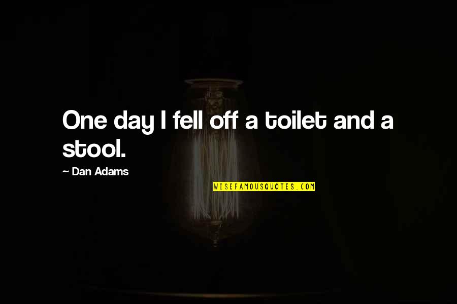 The Longest Memory Lydia Quotes By Dan Adams: One day I fell off a toilet and