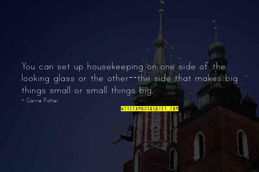 The Looking Glass Quotes By Carrie Fisher: You can set up housekeeping on one side