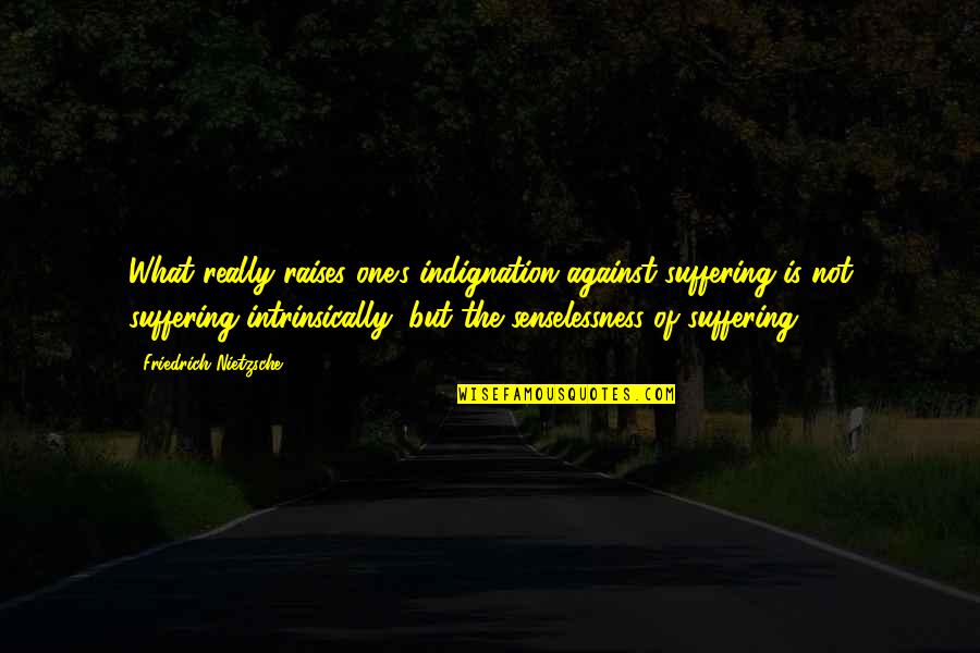 The Lord Giving Me Strength Quotes By Friedrich Nietzsche: What really raises one's indignation against suffering is