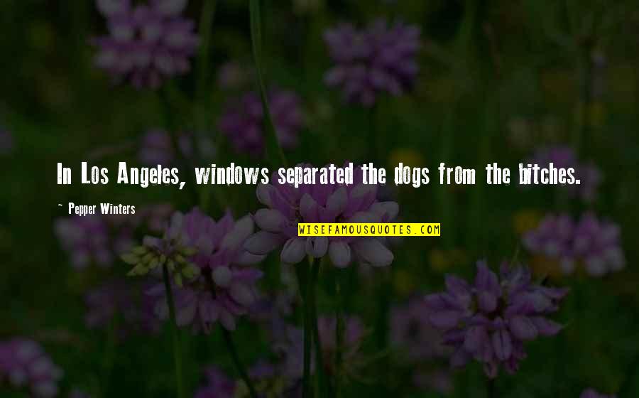 The Los Angeles Quotes By Pepper Winters: In Los Angeles, windows separated the dogs from