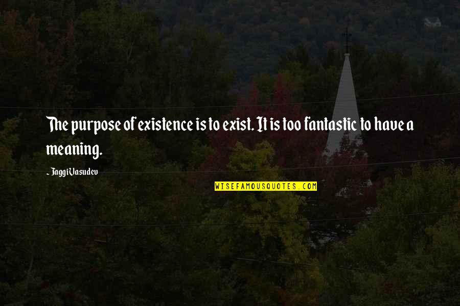 The Loss Of A Father Quotes By Jaggi Vasudev: The purpose of existence is to exist. It