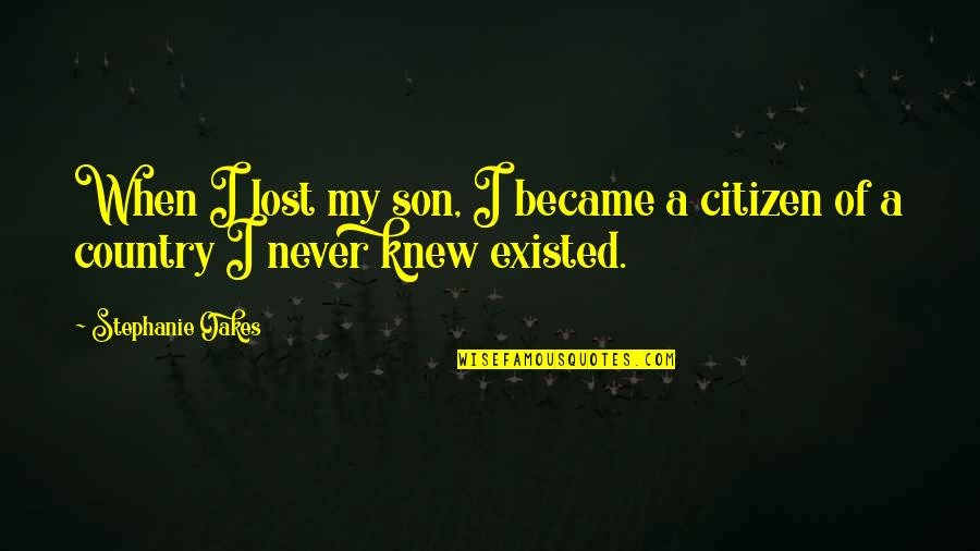 The Loss Of A Son Quotes By Stephanie Oakes: When I lost my son, I became a