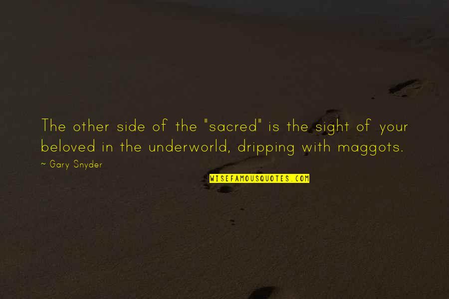 The Maggots Quotes By Gary Snyder: The other side of the "sacred" is the