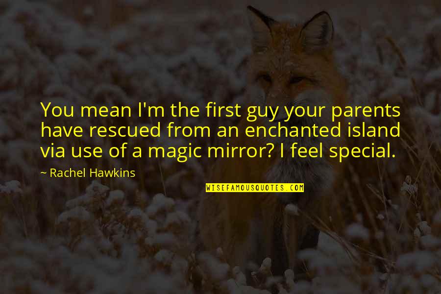 The Magic Mirror Quotes By Rachel Hawkins: You mean I'm the first guy your parents