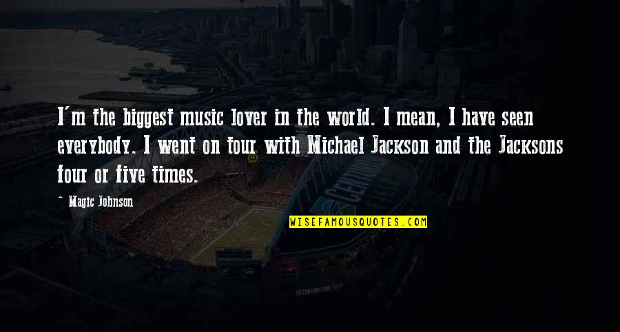 The Magic Of Music Quotes By Magic Johnson: I'm the biggest music lover in the world.