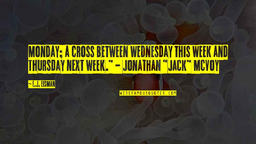 The Maltese Falcon Quotes By E.J. Eisman: Monday; a cross between Wednesday this week and
