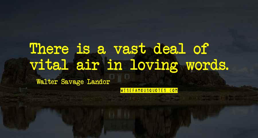 The Mandalorian Best Quotes By Walter Savage Landor: There is a vast deal of vital air The Mandalorian Best Quotes By Walter Savage Landor: There is a vast deal of vital air