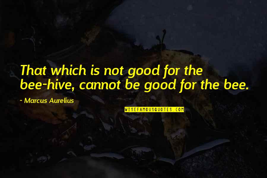 The Marrow Thieves Minerva Quotes By Marcus Aurelius: That which is not good for the bee-hive, The Marrow Thieves Minerva Quotes By Marcus Aurelius: That which is not good for the bee-hive,