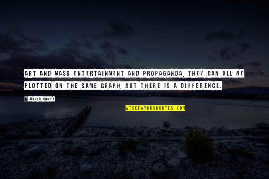 The Mass Quotes By David Mamet: Art and mass entertainment and propaganda, they can The Mass Quotes By David Mamet: Art and mass entertainment and propaganda, they can