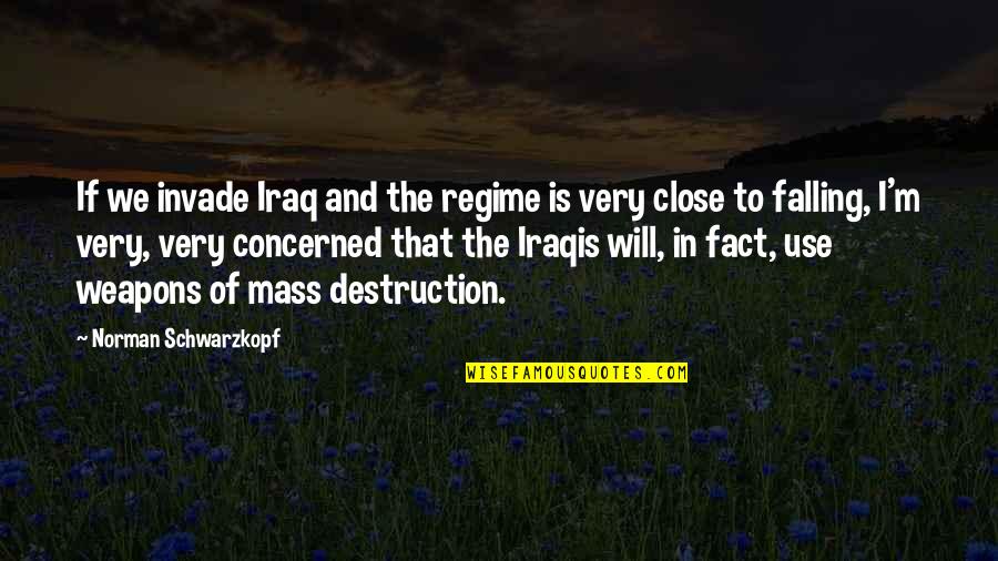 The Mass Quotes By Norman Schwarzkopf: If we invade Iraq and the regime is The Mass Quotes By Norman Schwarzkopf: If we invade Iraq and the regime is