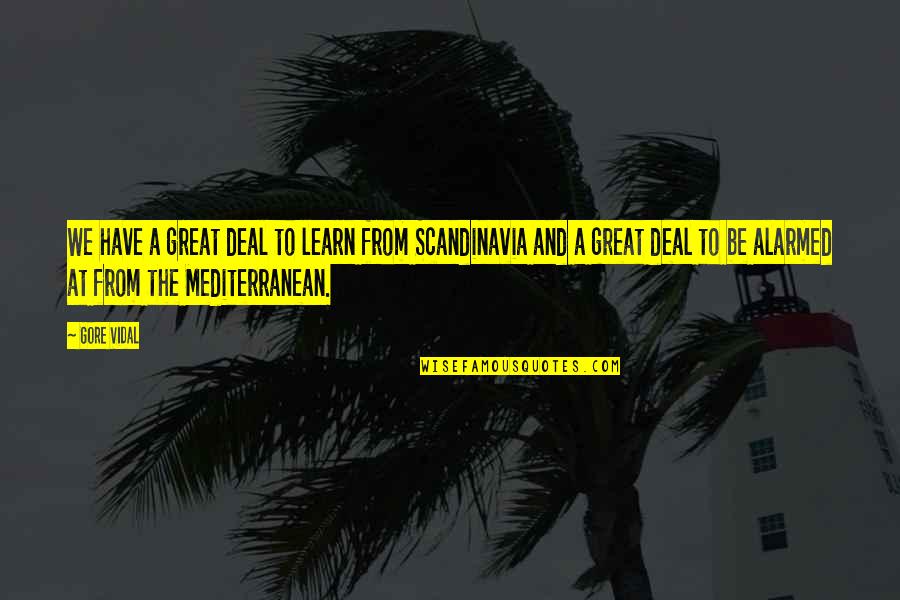 The Mediterranean Quotes By Gore Vidal: We have a great deal to learn from