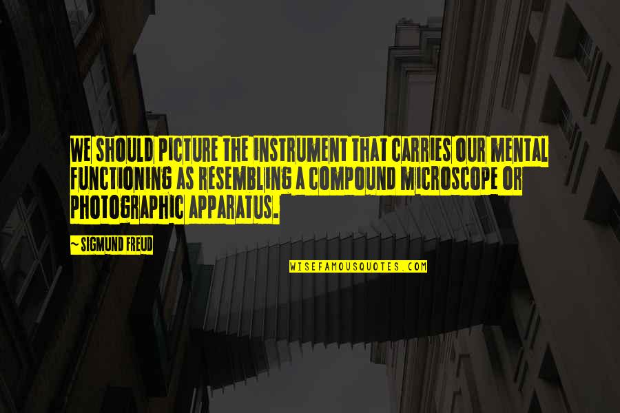 The Mental Quotes By Sigmund Freud: We should picture the instrument that carries our The Mental Quotes By Sigmund Freud: We should picture the instrument that carries our