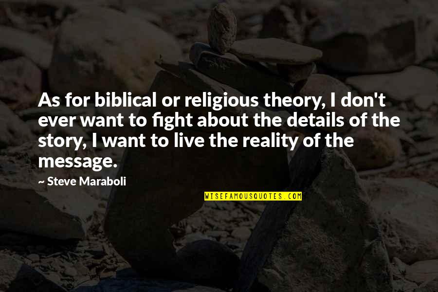 The Message Bible Quotes By Steve Maraboli: As for biblical or religious theory, I don't