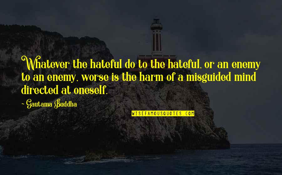 The Mind Buddha Quotes By Gautama Buddha: Whatever the hateful do to the hateful, or