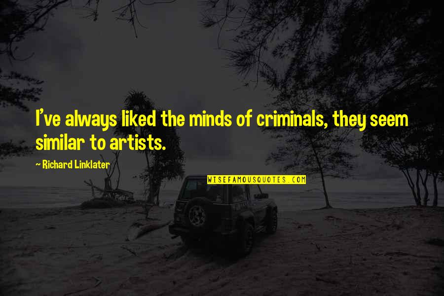 The Mind Of An Artist Quotes By Richard Linklater: I've always liked the minds of criminals, they