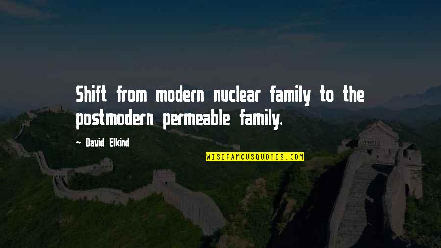 The Modern Family Quotes By David Elkind: Shift from modern nuclear family to the postmodern