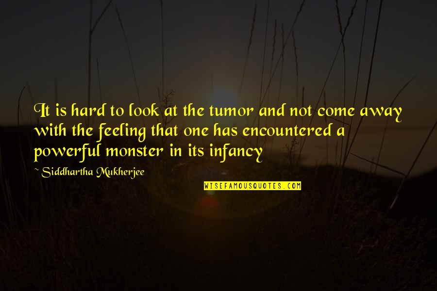 The Monster Quotes By Siddhartha Mukherjee: It is hard to look at the tumor The Monster Quotes By Siddhartha Mukherjee: It is hard to look at the tumor
