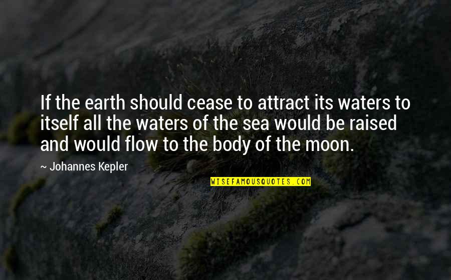 The Moon And Sea Quotes By Johannes Kepler: If the earth should cease to attract its