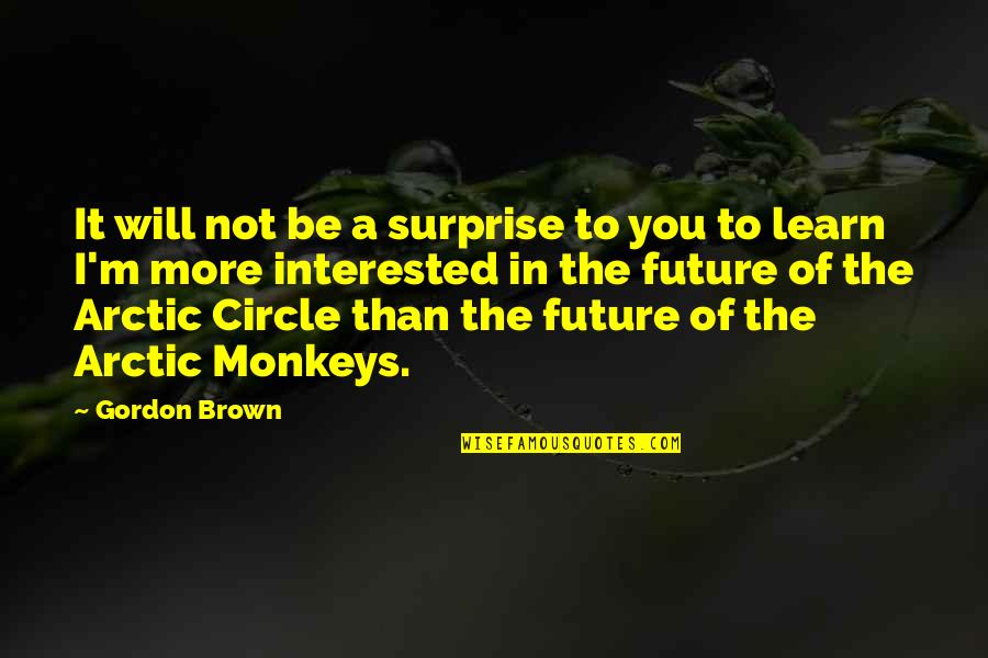 The More You Learn Quotes By Gordon Brown: It will not be a surprise to you