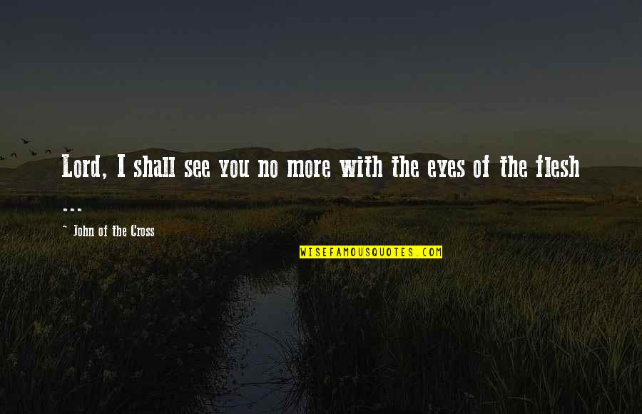 The More You See Quotes By John Of The Cross: Lord, I shall see you no more with