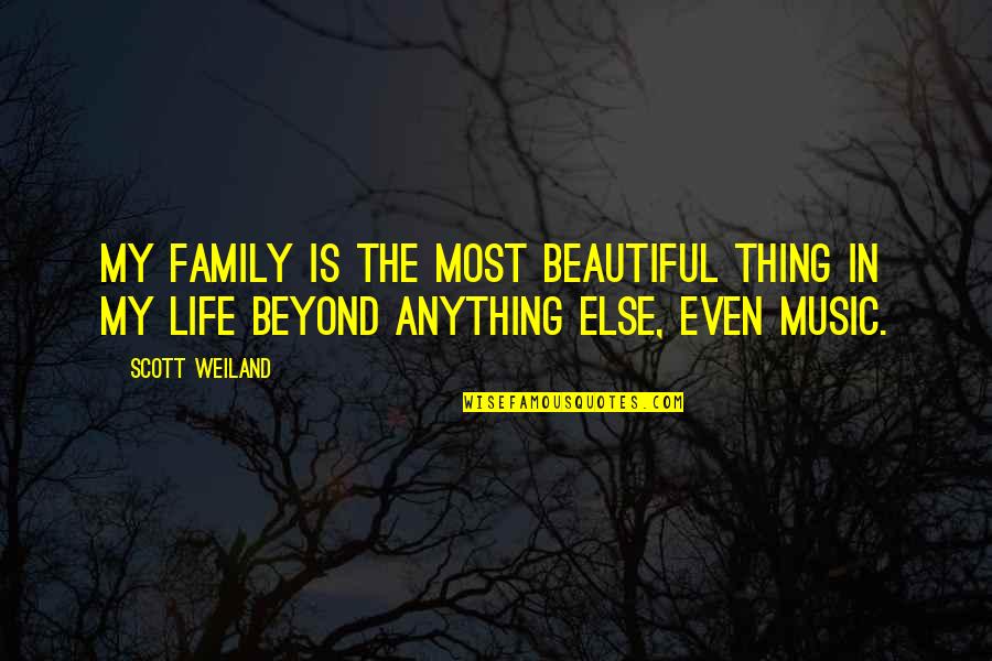 The Most Beautiful Thing In Life Quotes By Scott Weiland: My family is the most beautiful thing in