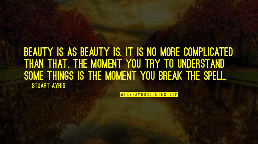 The Most Complicated Things Quotes By Stuart Ayris: Beauty is as beauty is. It is no