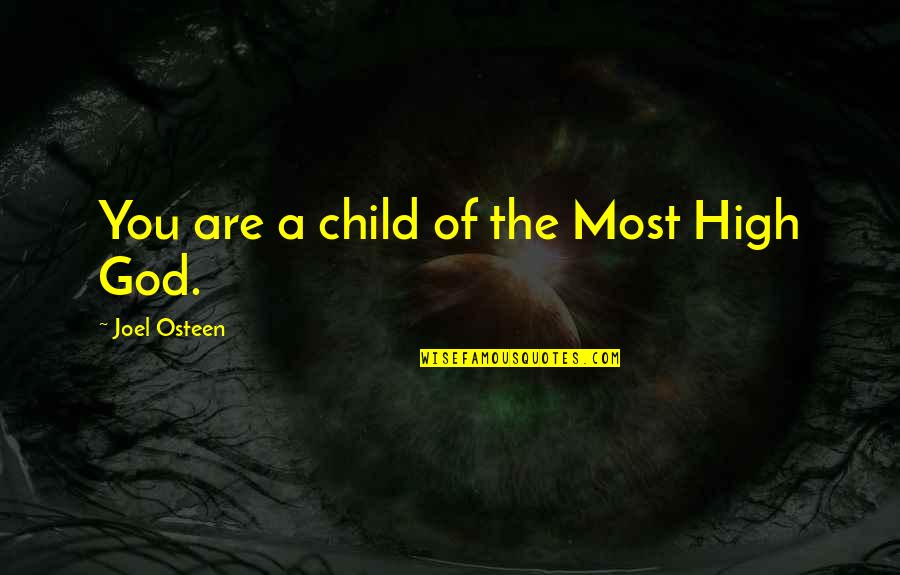 The Most High Quotes By Joel Osteen: You are a child of the Most High