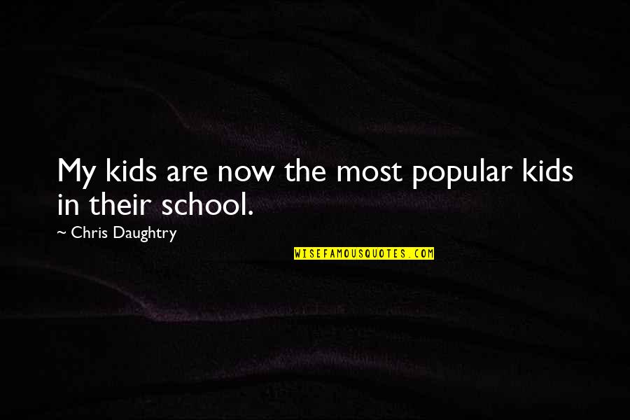 The Most Popular Quotes By Chris Daughtry: My kids are now the most popular kids