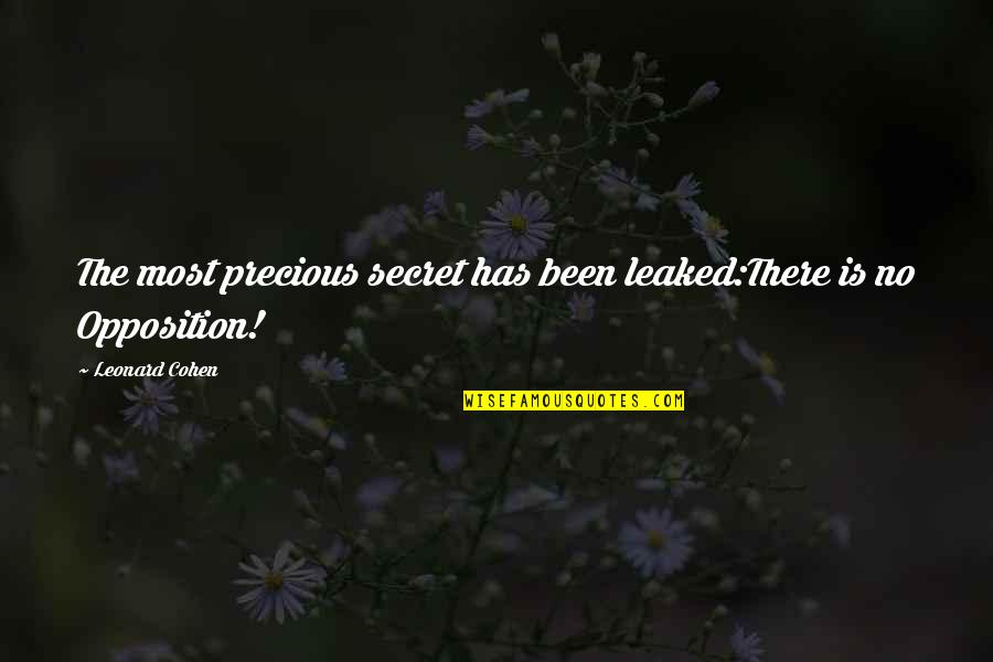 The Most Precious Quotes By Leonard Cohen: The most precious secret has been leaked:There is The Most Precious Quotes By Leonard Cohen: The most precious secret has been leaked:There is
