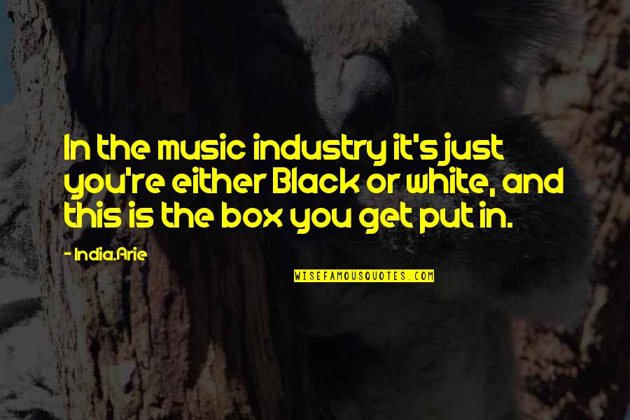 The Music Industry Quotes By India.Arie: In the music industry it's just you're either