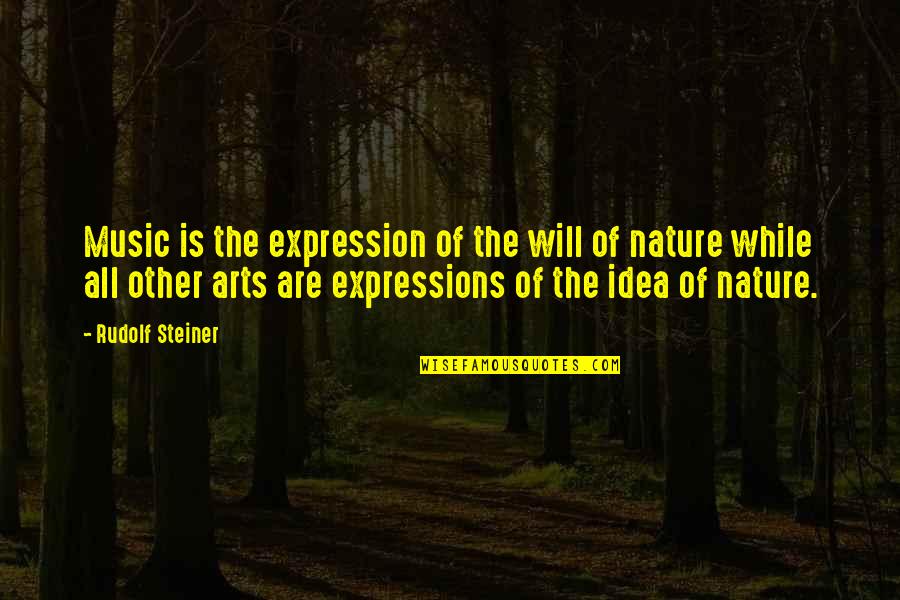 The Nature Of Art Quotes By Rudolf Steiner: Music is the expression of the will of