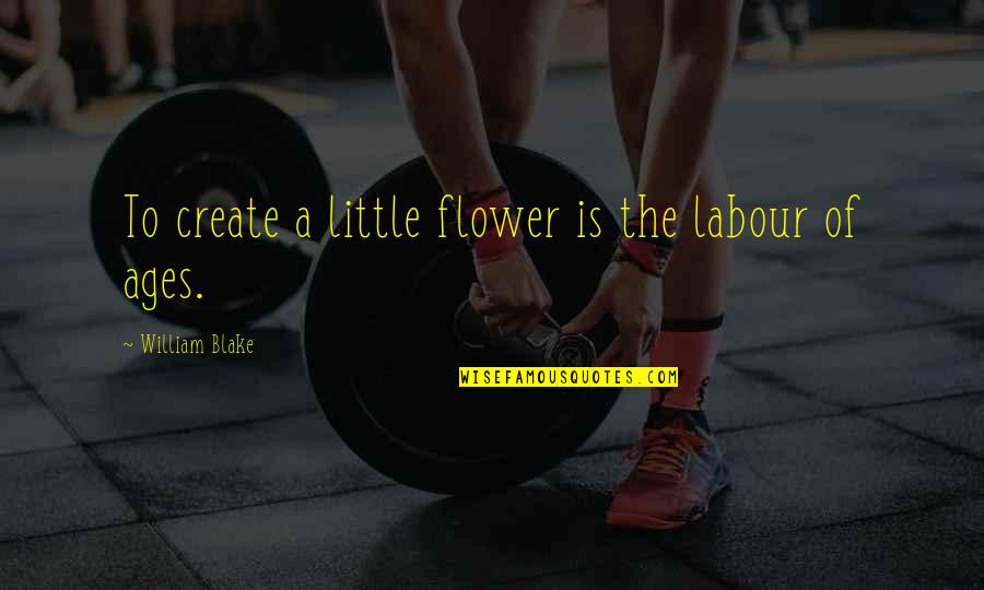 The Nature Of Happiness Quotes By William Blake: To create a little flower is the labour The Nature Of Happiness Quotes By William Blake: To create a little flower is the labour