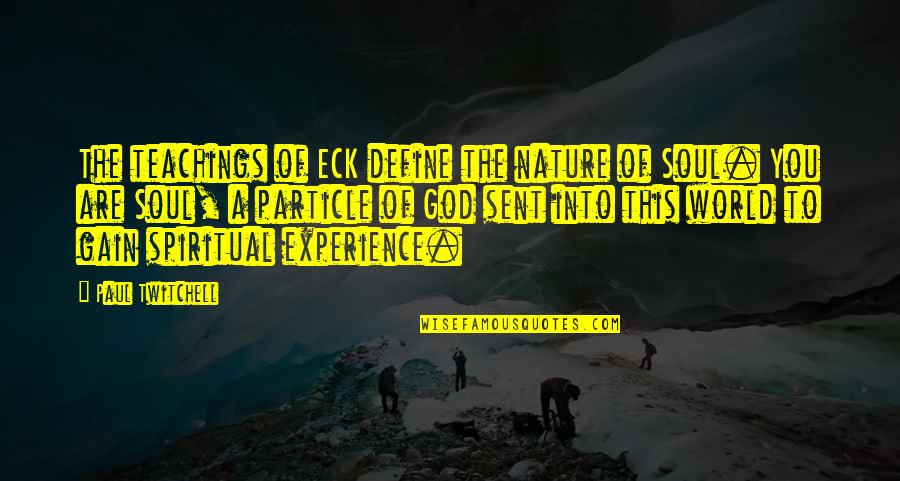 The Nature Of The Soul Quotes By Paul Twitchell: The teachings of ECK define the nature of The Nature Of The Soul Quotes By Paul Twitchell: The teachings of ECK define the nature of