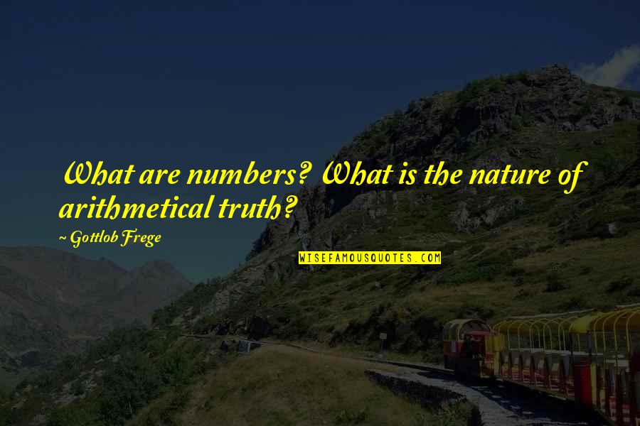The Nature Of Truth Quotes By Gottlob Frege: What are numbers? What is the nature of