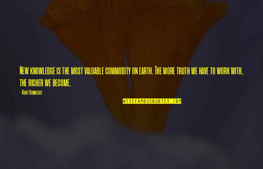 The New Earth Quotes By Kurt Vonnegut: New knowledge is the most valuable commodity on
