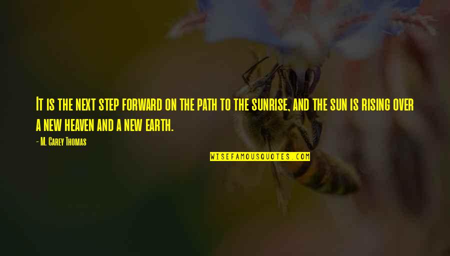 The New Earth Quotes By M. Carey Thomas: It is the next step forward on the