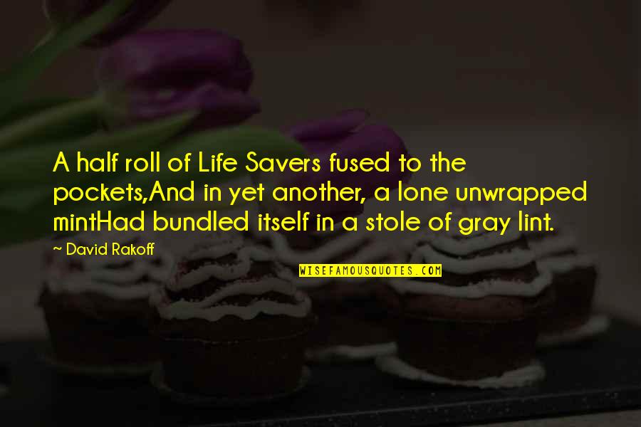 The North Woods Quotes By David Rakoff: A half roll of Life Savers fused to