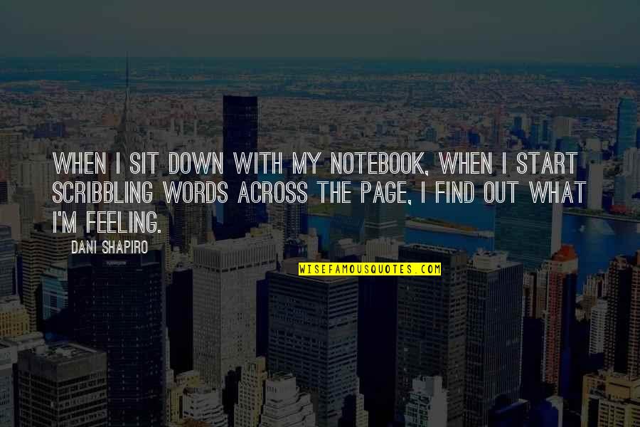 The Notebook Quotes By Dani Shapiro: When I sit down with my notebook, when