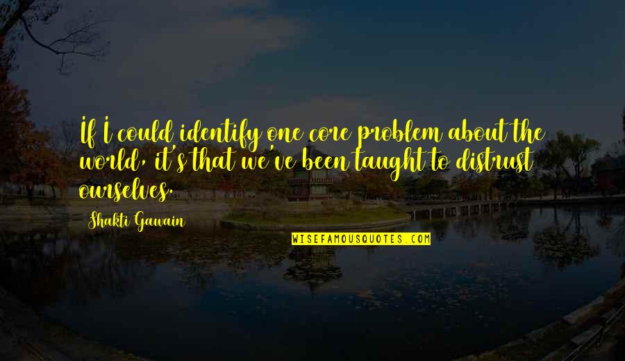The Odds Being Against You Quotes By Shakti Gawain: If I could identify one core problem about
