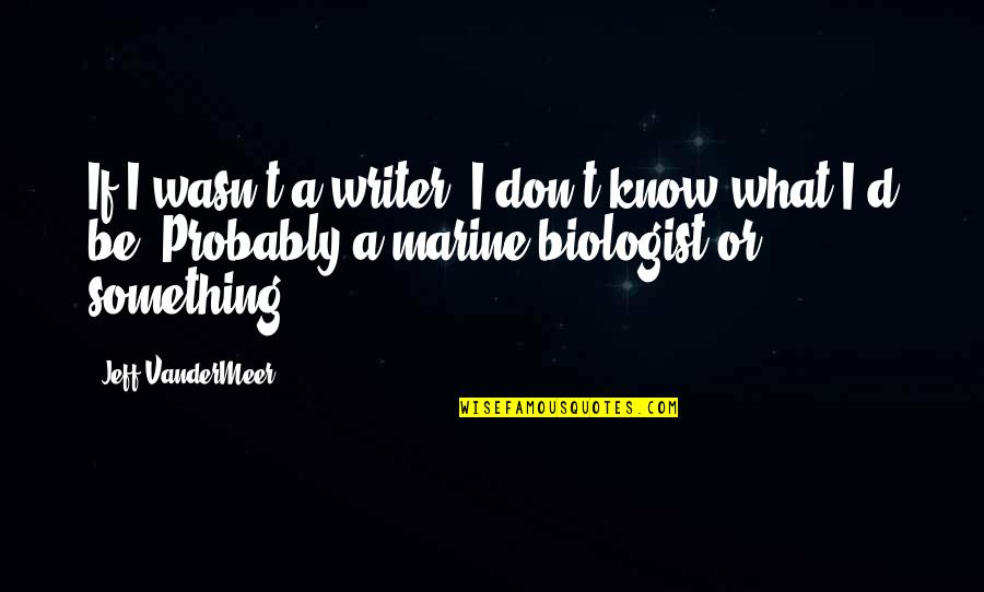 The Odyssey Chapter 23 Quotes By Jeff VanderMeer: If I wasn't a writer, I don't know