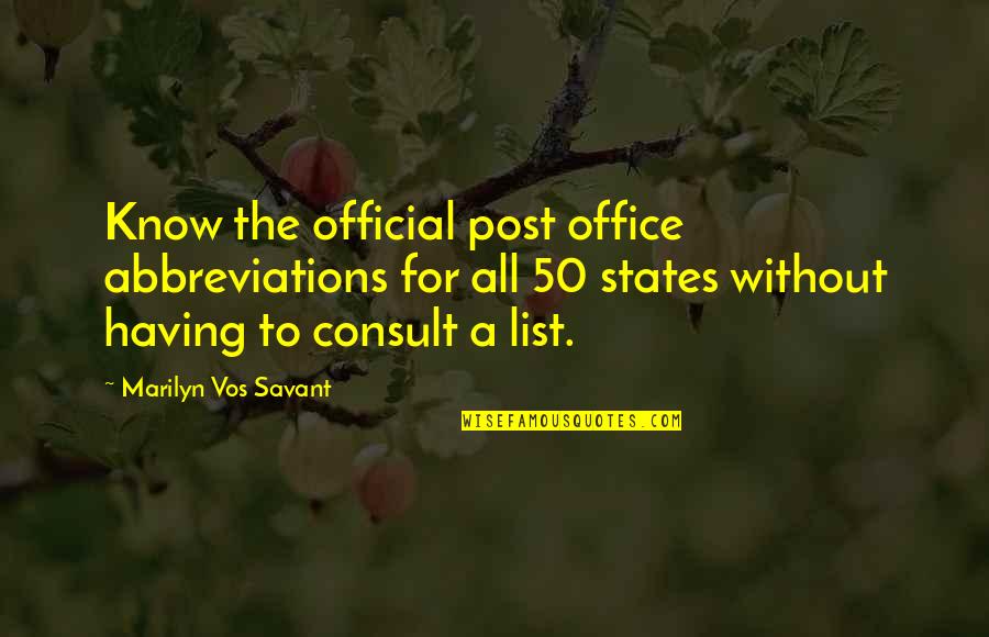 The Office All Quotes By Marilyn Vos Savant: Know the official post office abbreviations for all