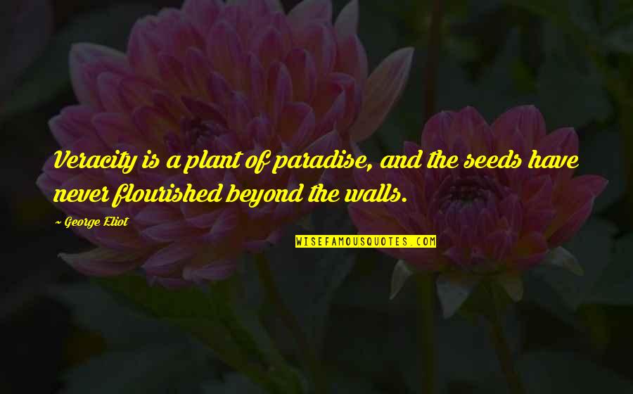 The Office Bear Quotes By George Eliot: Veracity is a plant of paradise, and the The Office Bear Quotes By George Eliot: Veracity is a plant of paradise, and the