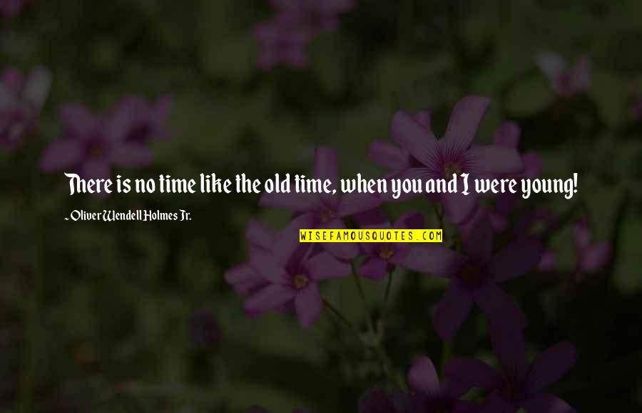 The Old And Young Quotes By Oliver Wendell Holmes Jr.: There is no time like the old time,