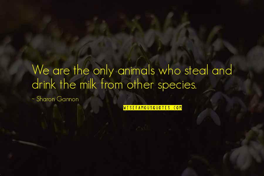 The Only Animal Quotes By Sharon Gannon: We are the only animals who steal and