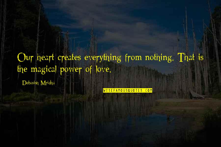 The Originals Esther Quotes By Debasish Mridha: Our heart creates everything from nothing. That is