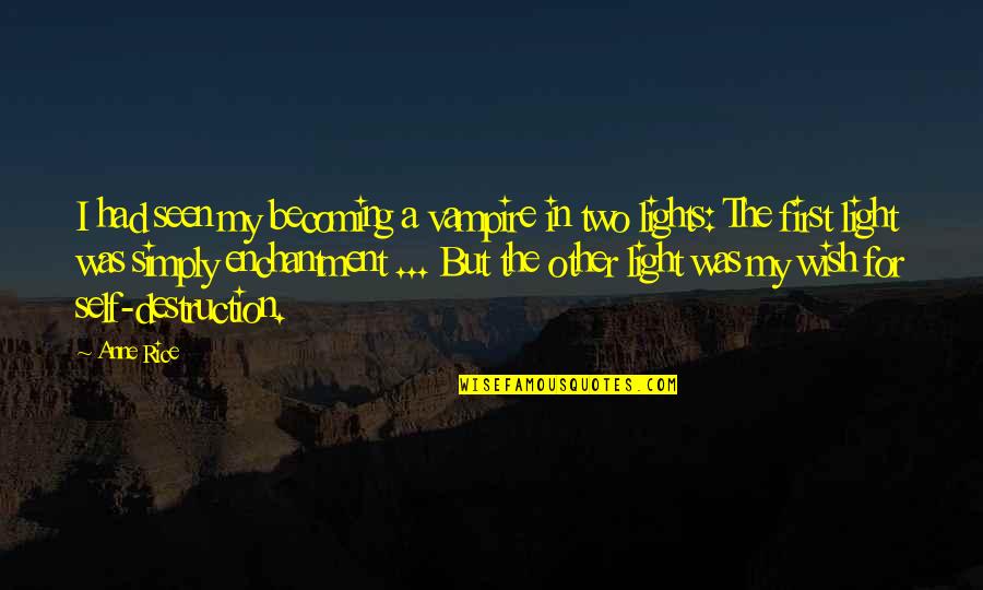 The Other In The Self Quotes By Anne Rice: I had seen my becoming a vampire in