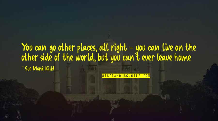 The Other Side Of The World Quotes By Sue Monk Kidd: You can go other places, all right -