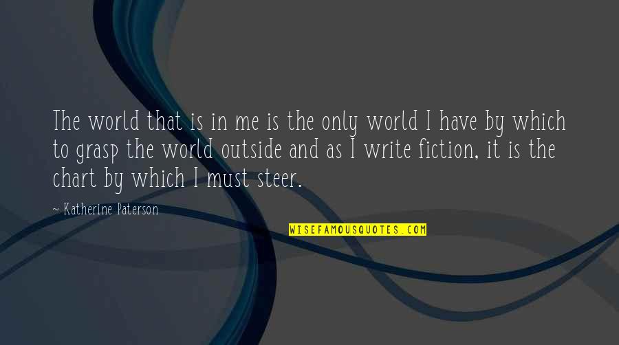 The Outside World Quotes By Katherine Paterson: The world that is in me is the The Outside World Quotes By Katherine Paterson: The world that is in me is the