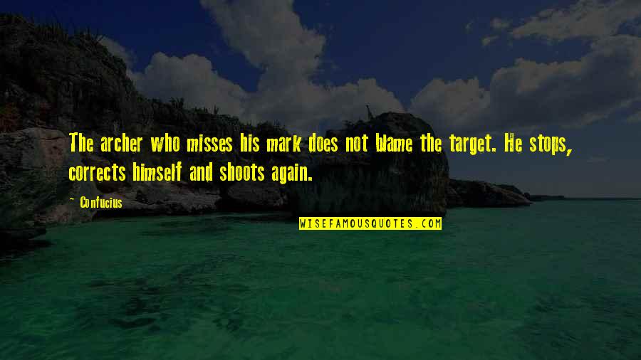 The Pain Never Stops Quotes By Confucius: The archer who misses his mark does not