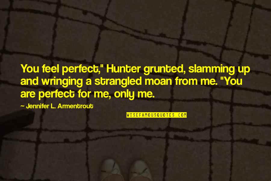 The Paper Kites Song Quotes By Jennifer L. Armentrout: You feel perfect," Hunter grunted, slamming up and